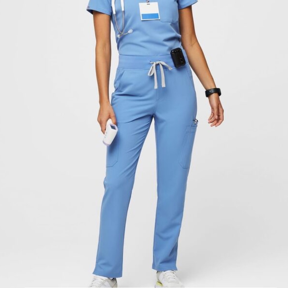FIGS Ceil Blue Yola™ High Waisted 2.0 - Skinny Scrub Pants